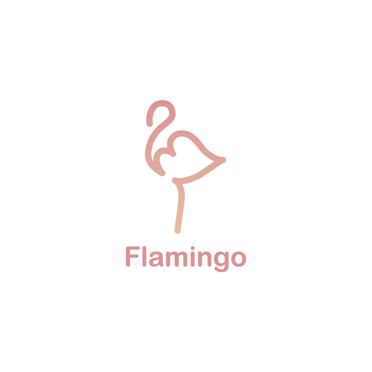 Flamingo Brand Logo Design フラミンゴ ブランドロゴデザイン