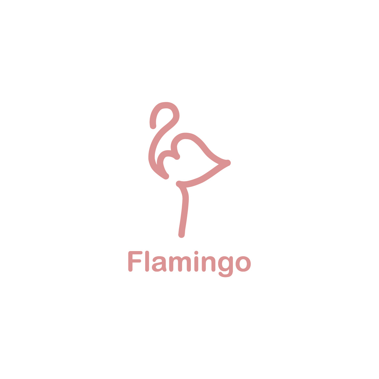 Flamingo Brand Logo Design フラミンゴ ブランドロゴデザイン